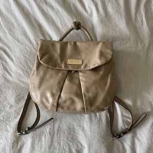 Marc by Marc Jacobs Taupe Marchive Leather Backpack